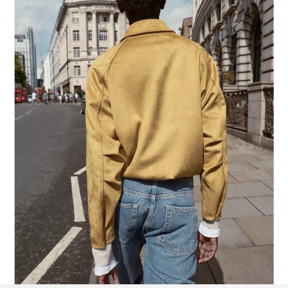 Zara Gold Bomber Jacket for Women - Picture 3 of 6